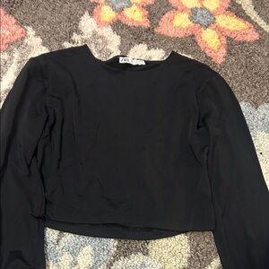 Zara Elegant Black Crop Top
